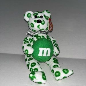 Ty Green M&M’s Bean Bag Bear Beanie Baby‎